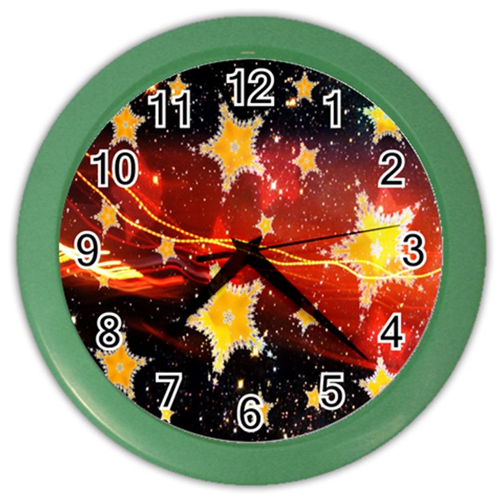 Holiday Space Color Wall Clocks