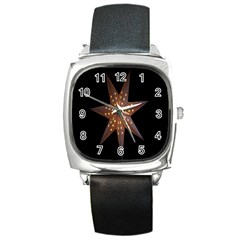 Star Light Decoration Atmosphere Square Metal Watch by Nexatart