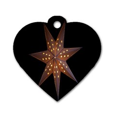 Star Light Decoration Atmosphere Dog Tag Heart (One Side)