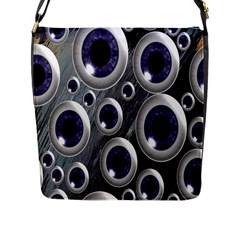 Eyeballs Pattern Flap Messenger Bag (l)  by Nexatart