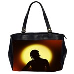Silhouette Woman Meditation Office Handbags (2 Sides)  Front
