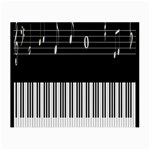 Piano Keyboard With Notes Vector Small Glasses Cloth (2-Side) Front