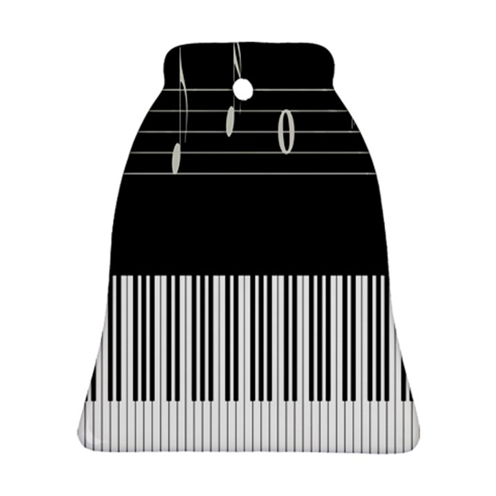 Piano Keyboard With Notes Vector Ornament (Bell)