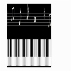 Piano Keyboard With Notes Vector Small Garden Flag (two Sides)