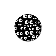 Seamless Eyes Tile Pattern Golf Ball Marker by Nexatart