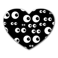 Seamless Eyes Tile Pattern Heart Mousepads