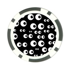 Seamless Eyes Tile Pattern Poker Chip Card Guard by Nexatart