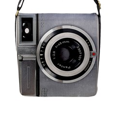 Vintage Camera Flap Messenger Bag (l)  by Nexatart