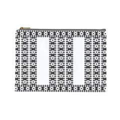 Pattern Background Texture Black Cosmetic Bag (large)  by Nexatart