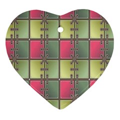 Seamless Pattern Seamless Design Heart Ornament (two Sides) by Nexatart