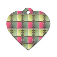 Seamless Pattern Seamless Design Dog Tag Heart (one Side)