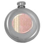 Guestbook Background Victorian Round Hip Flask (5 oz) Front