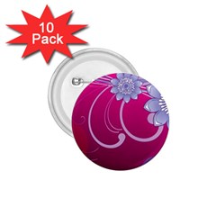 Love Flowers 1.75  Buttons (10 pack)