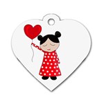 Girl in love Dog Tag Heart (One Side) Front