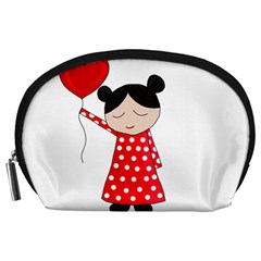 Girl In Love Accessory Pouches (large)  by Valentinaart