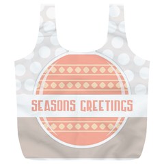 Merry Christmas Full Print Recycle Bags (l)  by Nexatart