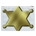 Sheriff Badge Clip Art Cosmetic Bag (XXL)  Back