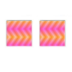 Pattern Background Pink Orange Cufflinks (square) by Nexatart