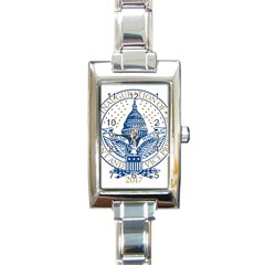 Presidential Inauguration Usa Republican President Trump Pence 2017 Logo Rectangle Italian Charm Watch by yoursparklingshop