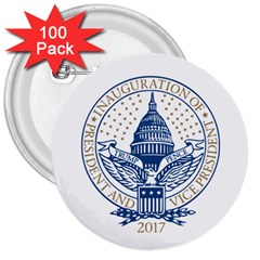 Presidential Inauguration Republican President Trump Pence 2017 Logo 3  Button (100 Pack) by yoursparklingshop