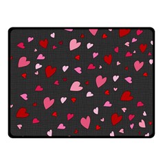 Hearts Pattern Double Sided Fleece Blanket (small)  by Valentinaart