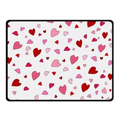 Valentine s Day Hearts Double Sided Fleece Blanket (small)  by Valentinaart