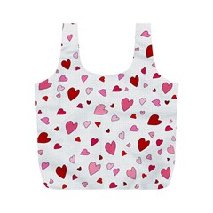 Valentine s Day Hearts Full Print Recycle Bags (m)  by Valentinaart