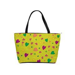 Colorful Hearts Shoulder Handbags by Valentinaart