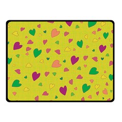 Colorful Hearts Double Sided Fleece Blanket (small)  by Valentinaart