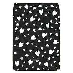 Black And White Hearts Pattern Flap Covers (s)  by Valentinaart