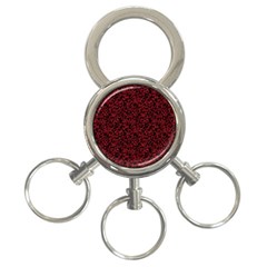 Red Coral Pattern 3-ring Key Chains by Valentinaart