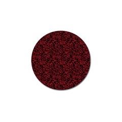 Red Coral Pattern Golf Ball Marker (4 Pack)