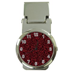 Red Coral Pattern Money Clip Watches by Valentinaart