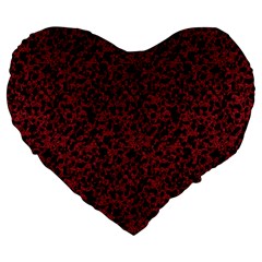 Red Coral Pattern Large 19  Premium Flano Heart Shape Cushions by Valentinaart