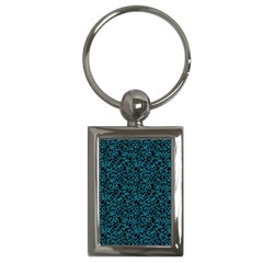 Blue Coral Pattern Key Chains (rectangle)  by Valentinaart