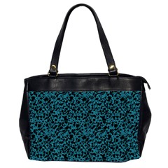 Blue Coral Pattern Office Handbags (2 Sides)  by Valentinaart