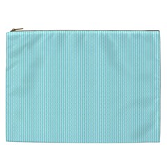 Light Blue Texture Cosmetic Bag (xxl)  by Valentinaart