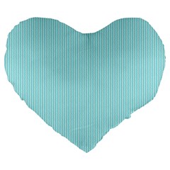 Light Blue Texture Large 19  Premium Heart Shape Cushions