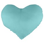 Light blue texture Large 19  Premium Heart Shape Cushions Back