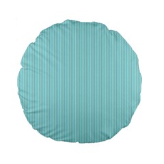 Light Blue Texture Standard 15  Premium Flano Round Cushions