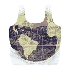 River Globe Full Print Recycle Bags (l)  by MTNDesignco