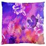 Abstract Flowers Bird Artwork Standard Flano Cushion Case (Two Sides) Front