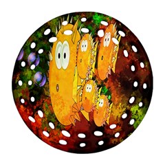 Abstract Fish Artwork Digital Art Ornament (round Filigree)