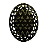 Abstract Skulls Death Pattern Oval Filigree Ornament (Two Sides) Back