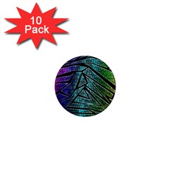 Abstract Background Rainbow Metal 1  Mini Magnet (10 pack) 