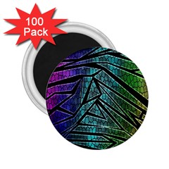 Abstract Background Rainbow Metal 2.25  Magnets (100 pack) 