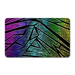 Abstract Background Rainbow Metal Magnet (Rectangular)