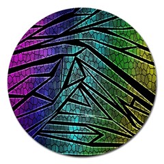 Abstract Background Rainbow Metal Magnet 5  (Round)