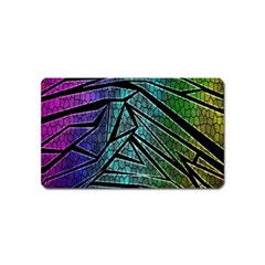 Abstract Background Rainbow Metal Magnet (Name Card)