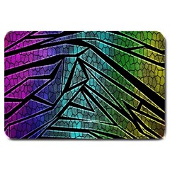 Abstract Background Rainbow Metal Large Doormat 